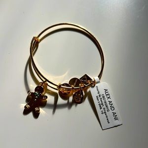 Alex & Ani gingerbread man bracelet